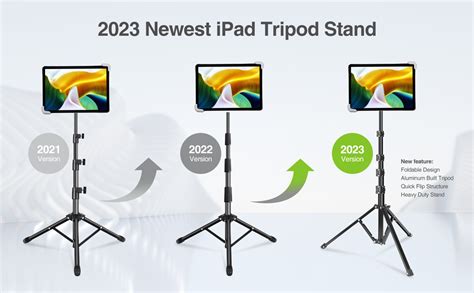 stand ipad holder|elitehood iPad Tripod Stand, Aluminum Alloy iPad Stand, 360 Rotation.